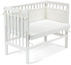 Fabimax 2568 'BASIC' Beistellbett weiß, inkl. Matratze 'COMFORT' und Nestchen 'Amelie' creme