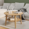 skølm 'Mjölnir' Couchtisch, Massivholz Eiche, natur geölt, Ø70 cm
