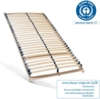 Lattenrost 90x200, Ergonomischer 7 Zonen Lattenrost mit stabilem Buchenholzrahmen, 28 Latten, Hergestellt in Deutschland, Selbstmontage, Traglast ca. 150Kg, Flexible Federholzleisten
