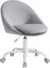 SONGMICS Homeoffice Stuhl, Schminkstuhl aus Samt, Schreibtischstuhl, Schaumstoffpolsterung, höhenverstellbar
