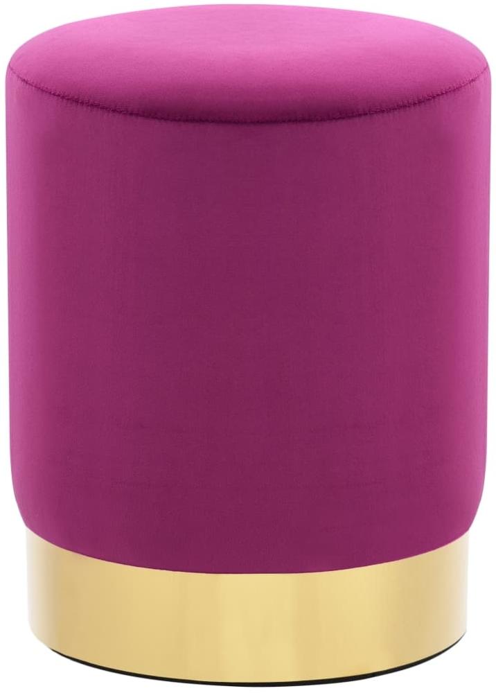 vidaXL Hocker Lila und Golden Samt 249837 Bild 1