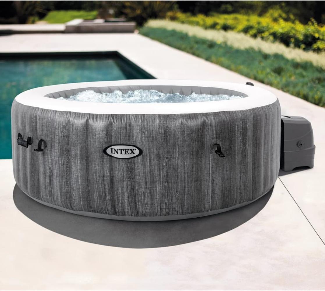 Intex Whirlpool "Pure Spa Bubble Massage Greywood Deluxe", Ø 196x71 cm Bild 1