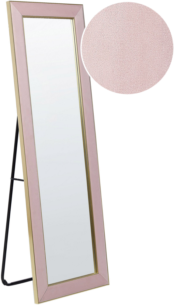 Standspiegel LAUTREC 150 cm Samtstoff Rosa Bild 1