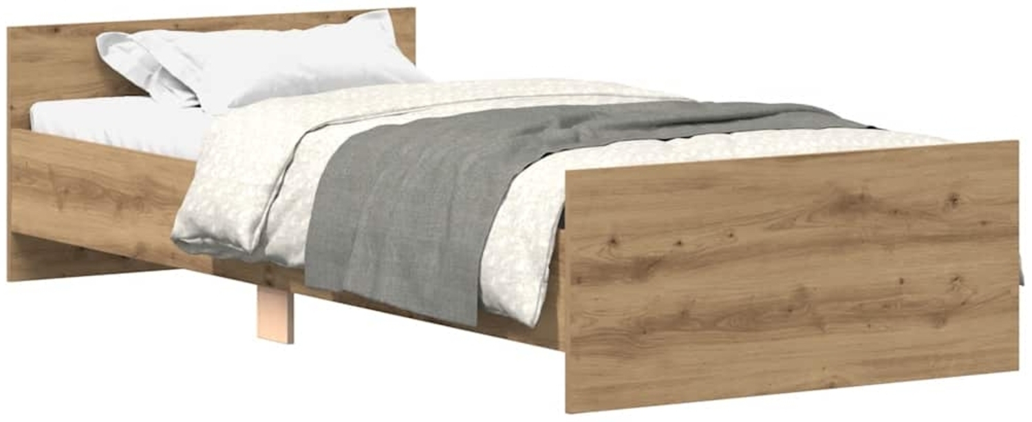 vidaXL Bettgestell ohne Matratze Artisan-Eiche 100x200cm Holzwerkstoff 857477 Bild 1