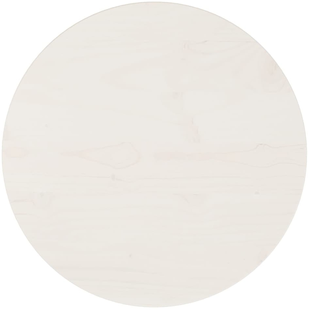 vidaXL Tischplatte Weiß Ø40x2,5 cm Massivholz Kiefer 813652 Bild 1