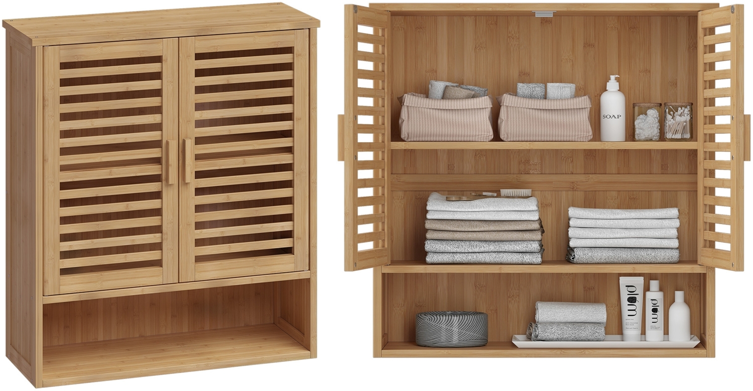 Bellamio 'Newa' Badezimmer-Hängeschrank, natur Bild 1
