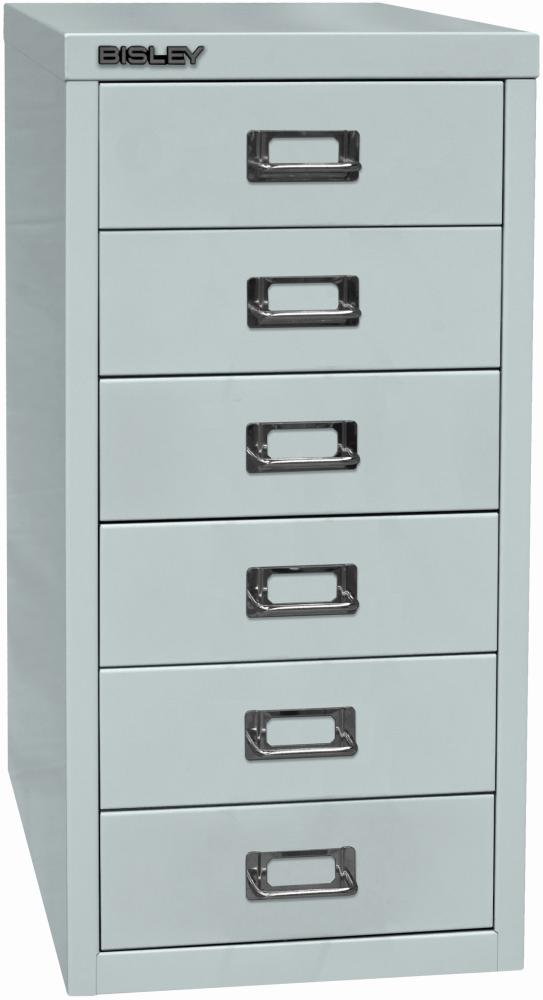 Bisley MultiDrawer™, 29er Serie, DIN A4, 6 Schubladen, Farbe lichtgrau Bild 1