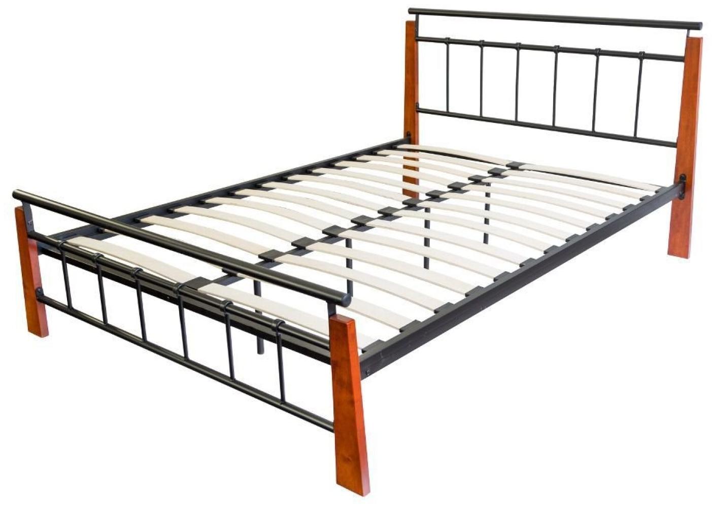 Homestyle4u Metallbett inkl. Lattenrost, Metall schwarz, 160x200 cm Bild 1