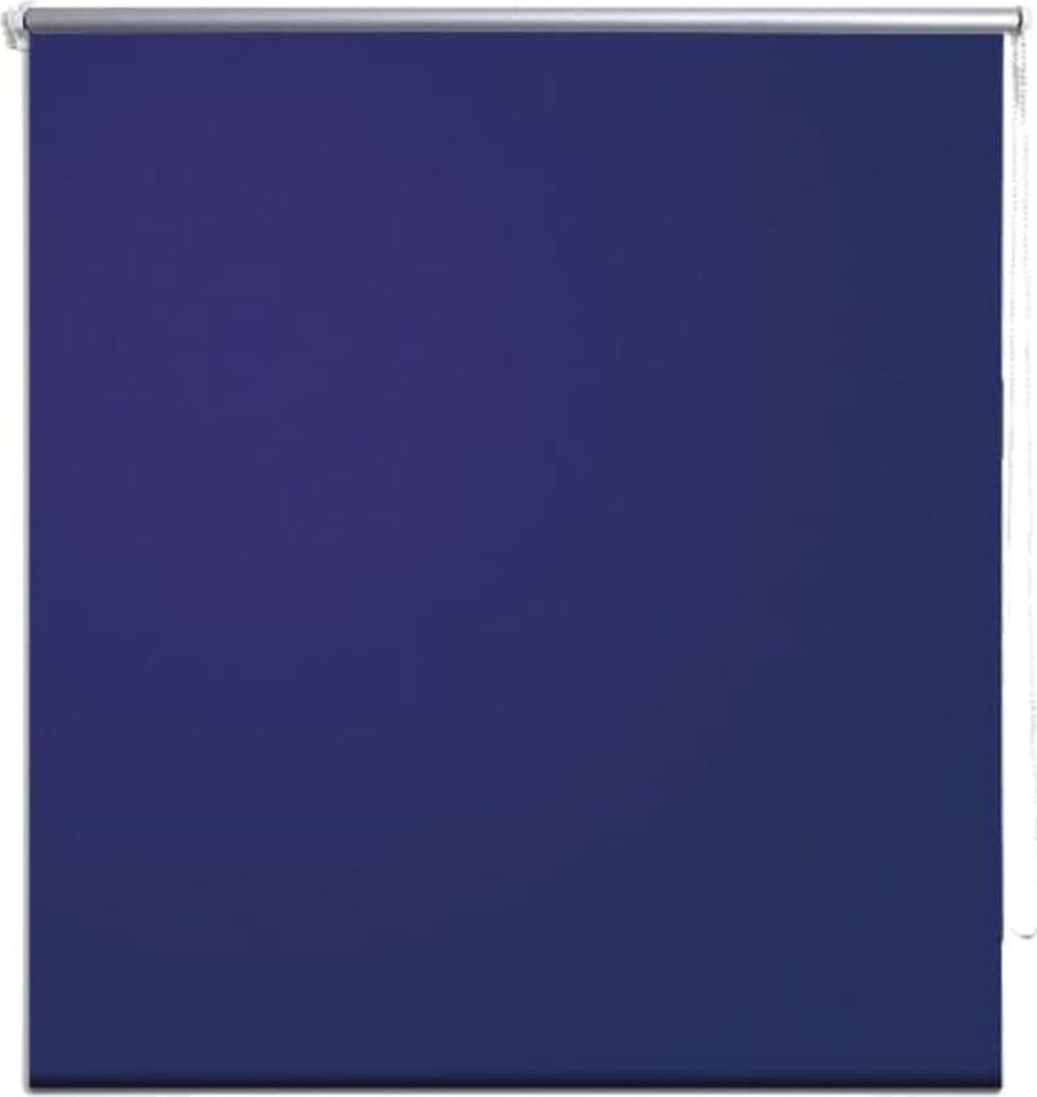 vidaXL Verdunklungsrollo Seitenzug Rollo Klemmrollo Klemmfix Kette, Blau, 120 cm x 2,3 m Bild 1