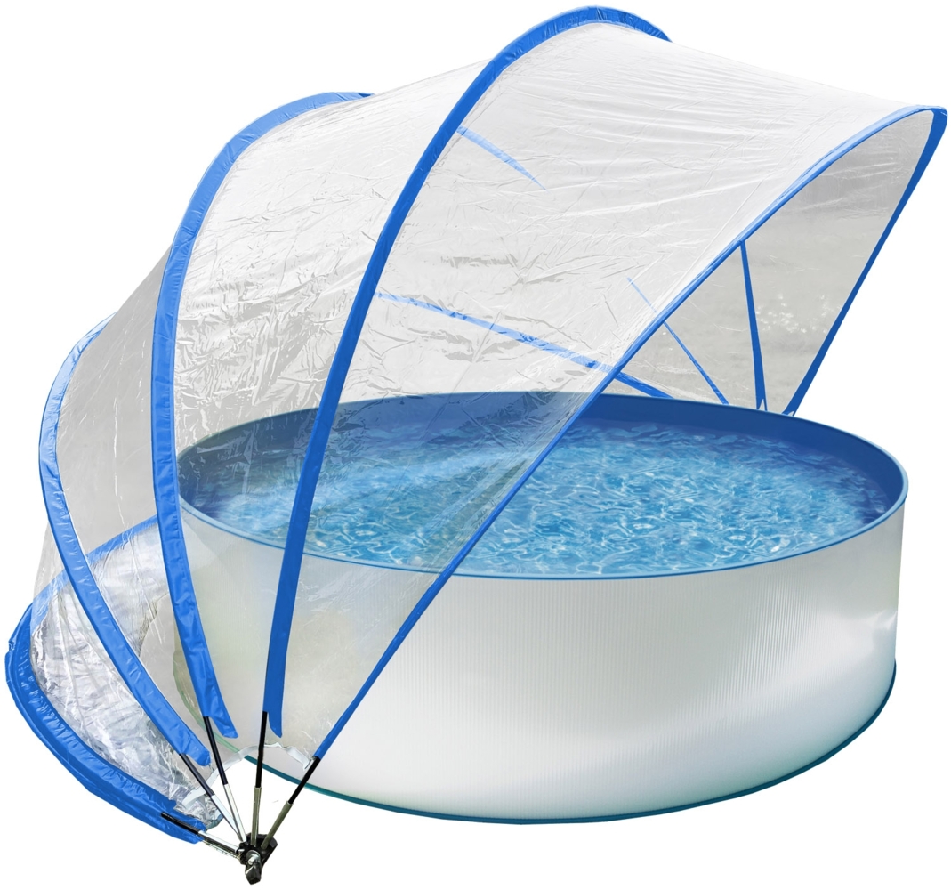 Steinbach Pooldach Cabrio Dome, blau, 440x220 cm Bild 1