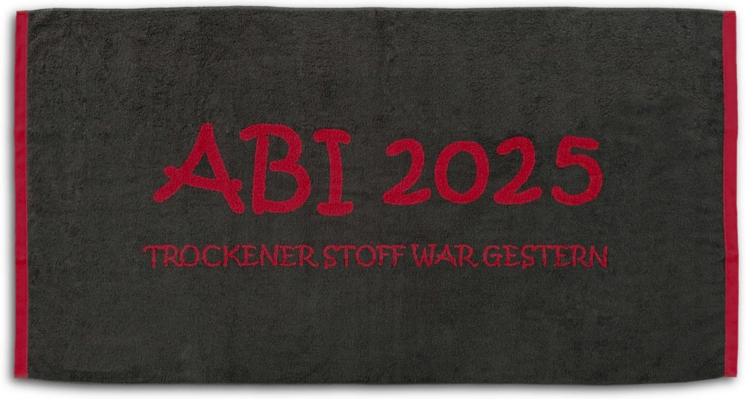 Abi Strandlaken 2025 Anthrazit Kaminrot 80x160 cm 80 x 160 cm Bild 1