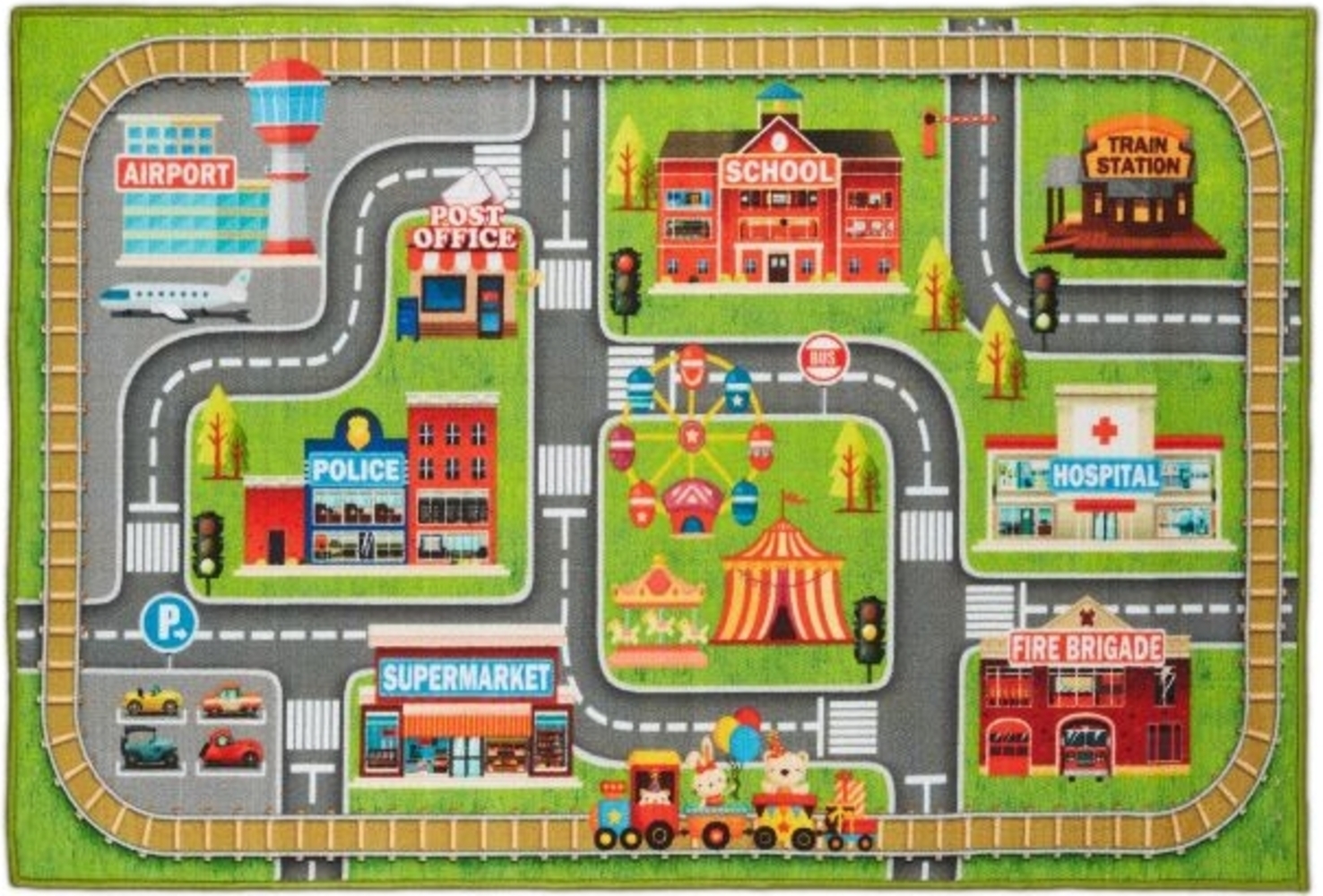 Spielteppich Straße Kleinstadt Bild 1