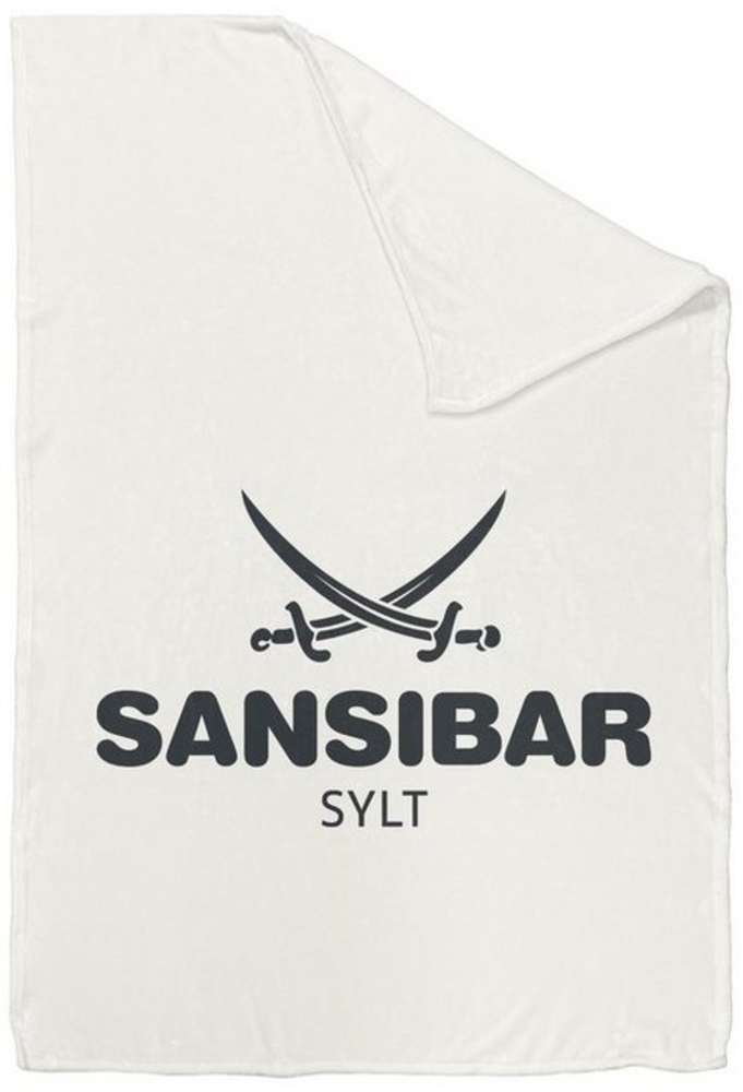 Sansibar 'Sylt' Wohndecke, Mikrofaser Fleece offwhite/anthrazit, 150 x 200 cm Bild 1