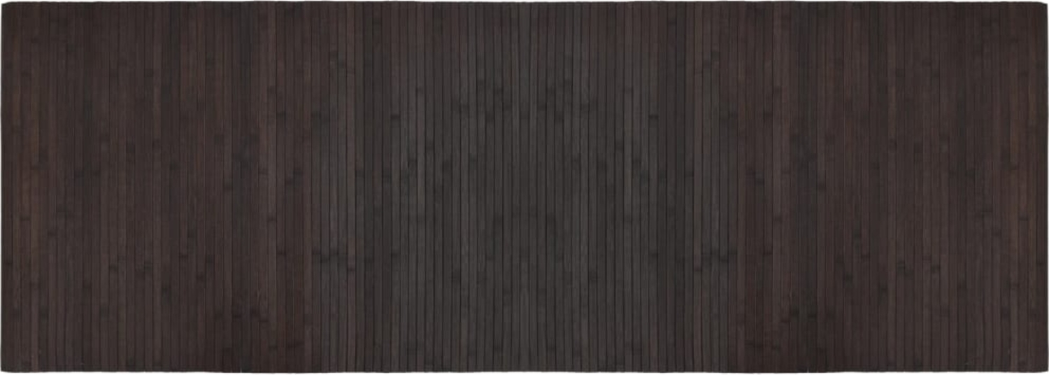 vidaXL Teppich Rechteckig Dunkelbraun 70x200 cm Bambus 376749 Bild 1