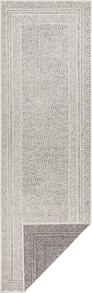 In- & Outdoor Wendeteppich Frame - silber - 80x250x0,5cm Bild 1