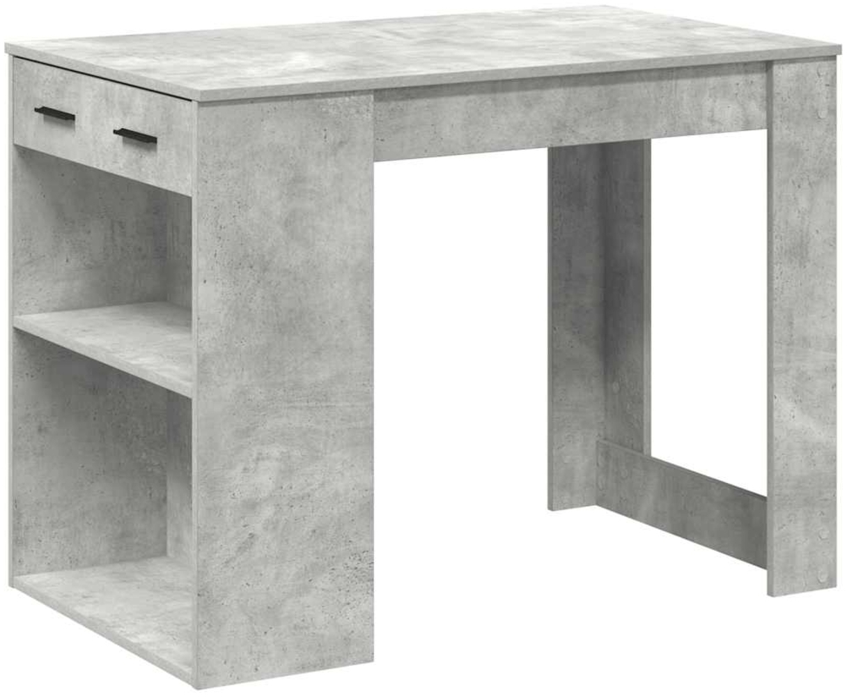 vidaXL Schreibtisch mit Schubladen und Ablage Betongrau 102x62x77,5 cm 858689 Bild 1