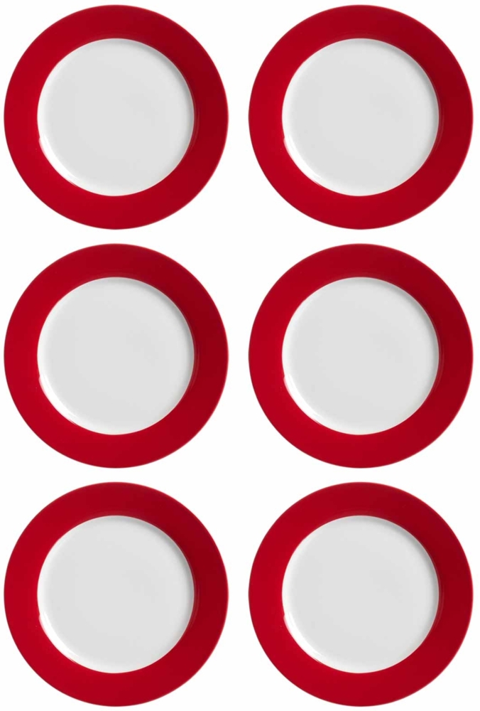 Ritzenhoff & Breker DOPPIO Dessertteller 20 cm rot 6er Set Bild 1