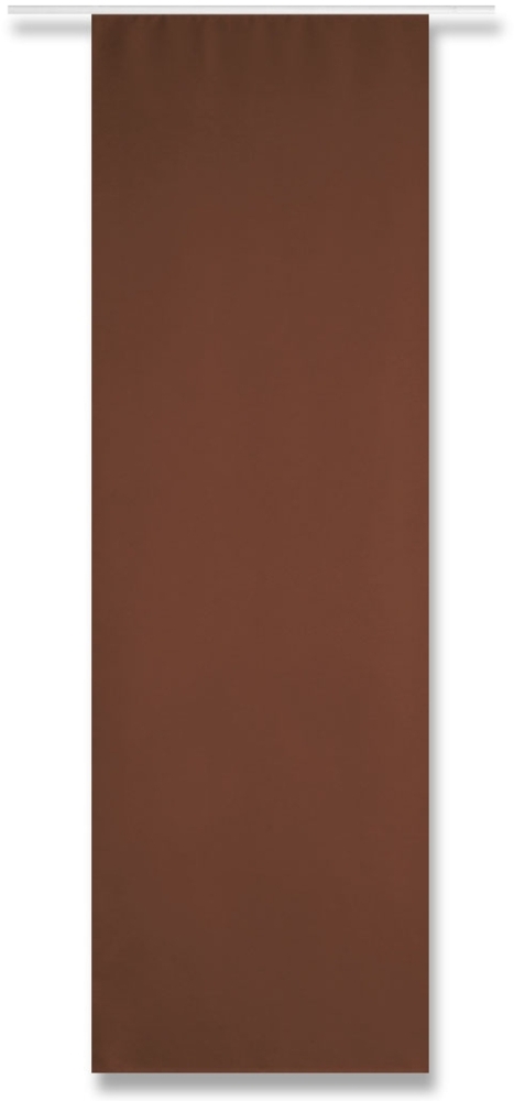Flächenvorhang "blickdicht" - Schiebegardine in BxL 60x245cm ( Braun ) - ohne Flächenvorhangtechnik - Gardine, Vorhang mit Klettband Bild 1