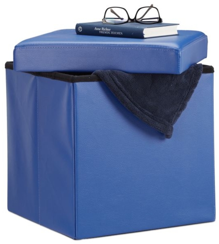 Faltbarer Sitzhocker Kunstleder Bild 1