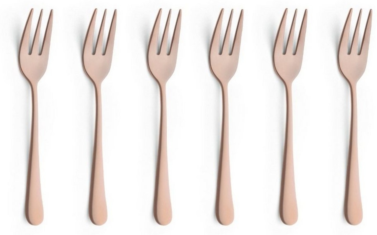 Amefa AUSTIN Kuchengabel Set 6-teilig PVD kupfer mattiert Bild 1
