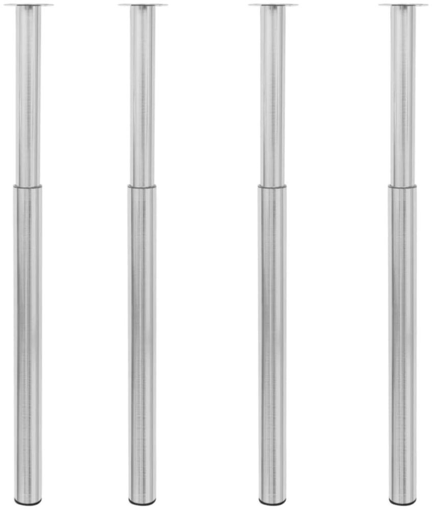 vidaXL Teleskopische Tischbeine 4 Stk. Gebürstetes Nickel 710-1100 mm 3051487 Bild 1