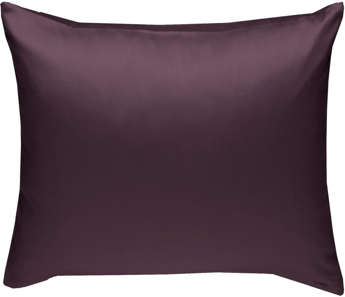 Bettwaesche-mit-Stil Mako-Satin / Baumwollsatin Bettwäsche uni / einfarbig brombeer Kissenbezug 40x40 cm Bild 1