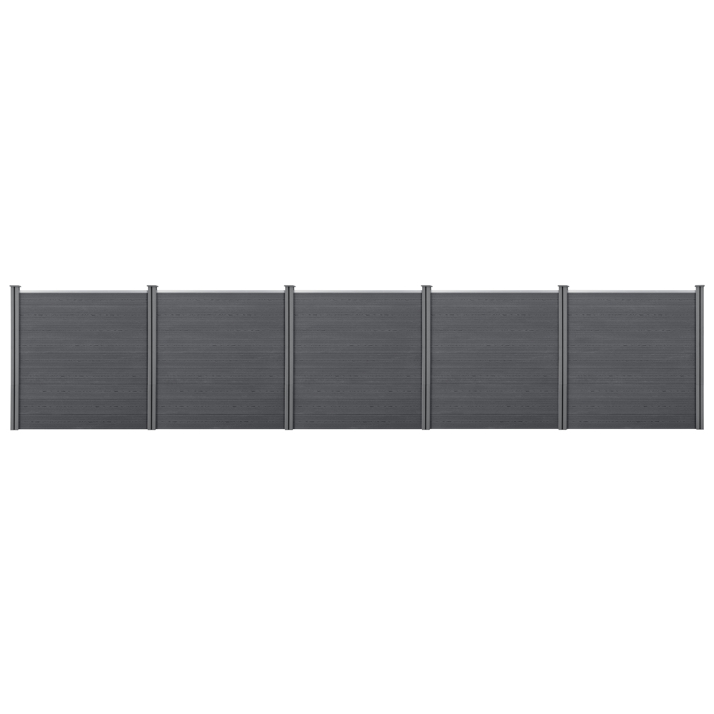 Gartenzaun Getafe WPC mit Pfosten 183x879 cm Grau neu. holz Bild 1