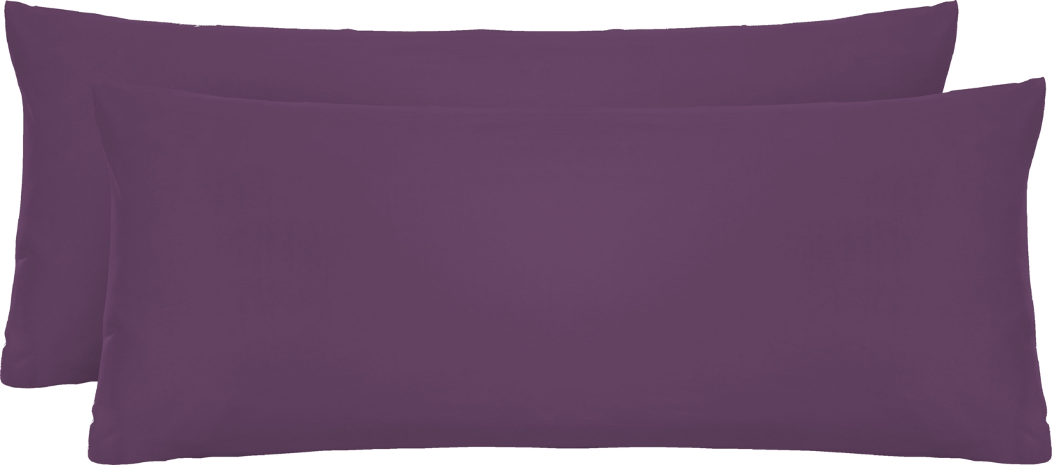 biberna Feinjersey-Kopfkissenbezug, dunkel violett, 40x60 cm Bild 1