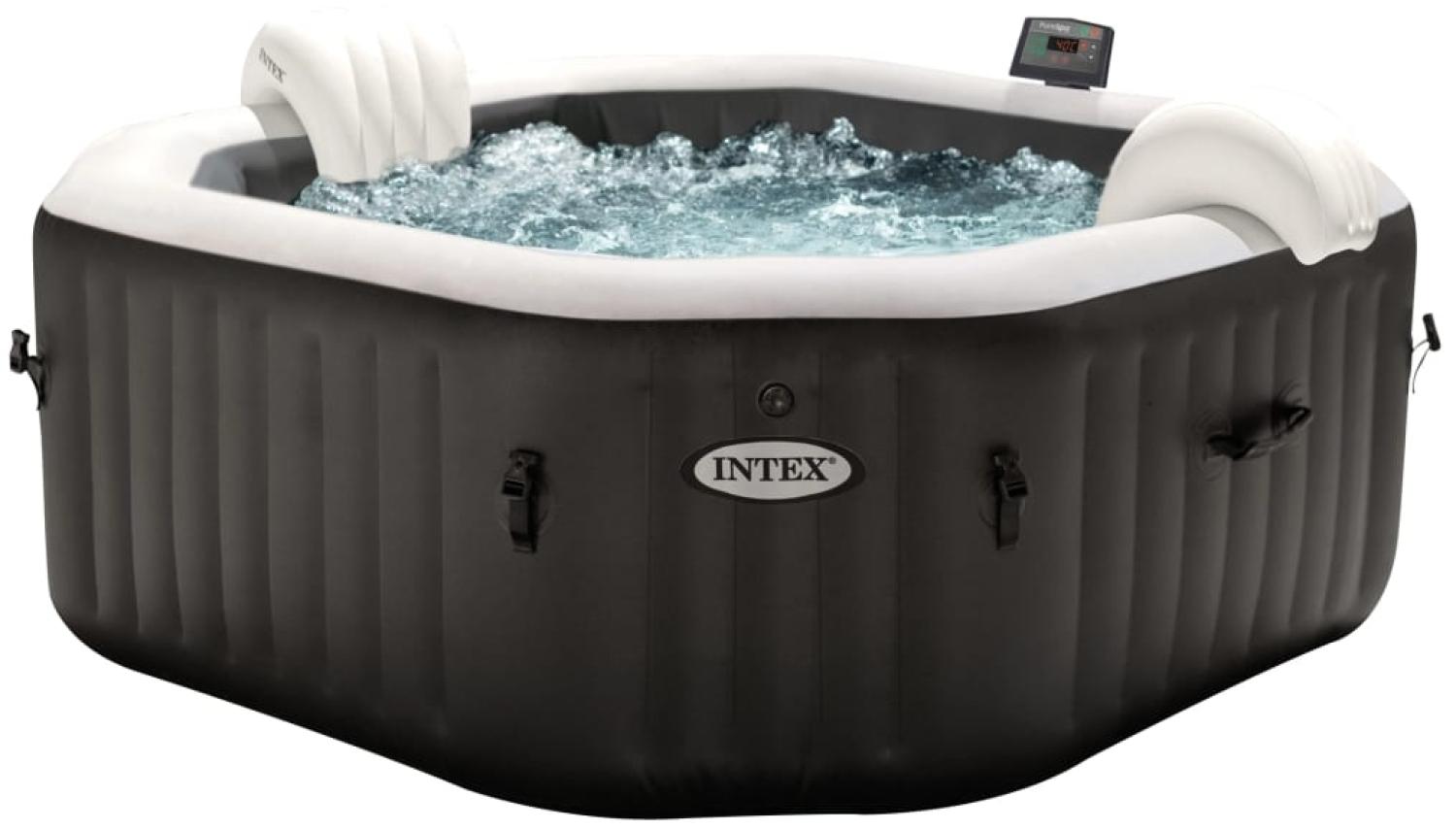 Intex Pure Spa Octagon Bubble Jet mit Salzwassersystem Ø201x71 cm Außenwhirlpools Bild 1