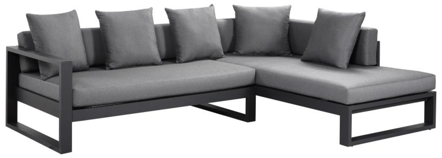 Vente-unique - Garten-Ecksofa - Aluminium - Anthrazit - MOLOKAI von MYLIA, links Bild 1