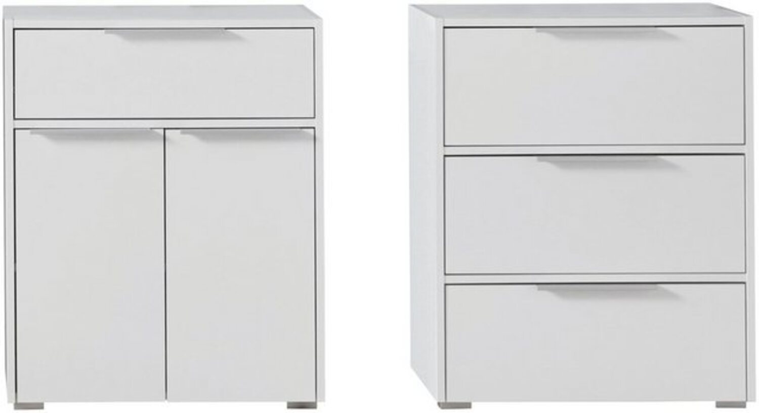 Trendteam Badezimmer-Kommoden-Set, 2-teilig, weiß, 76 x 28 x 137 cm Bild 1