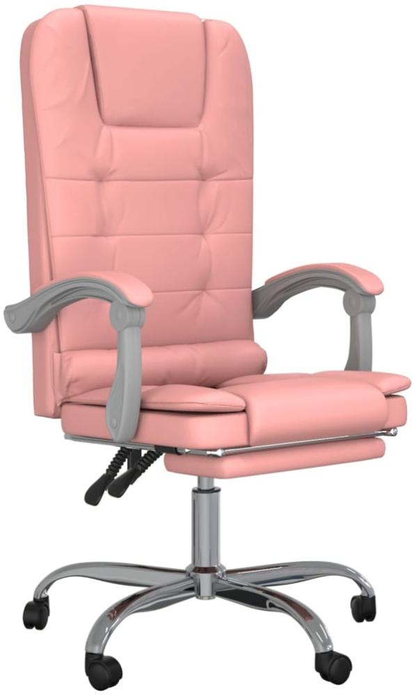 vidaXL Bürostuhl mit Massagefunktion Rosa Kunstleder, Drehbar [349671] Bild 1