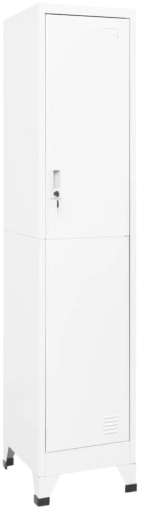 vidaXL Schließfachschrank Weiß 38 x 45 x 180 cm Stahl Bild 1