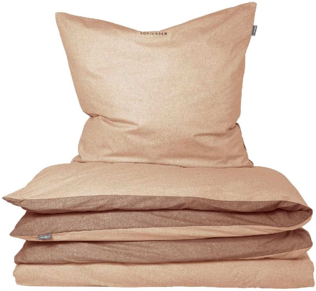 Schiesser 'Doubleface' Wendebettwäsche, Baumwolle, 2-teilig, Sand / Taupe, 155x220 cm, Renforcé Bild 1