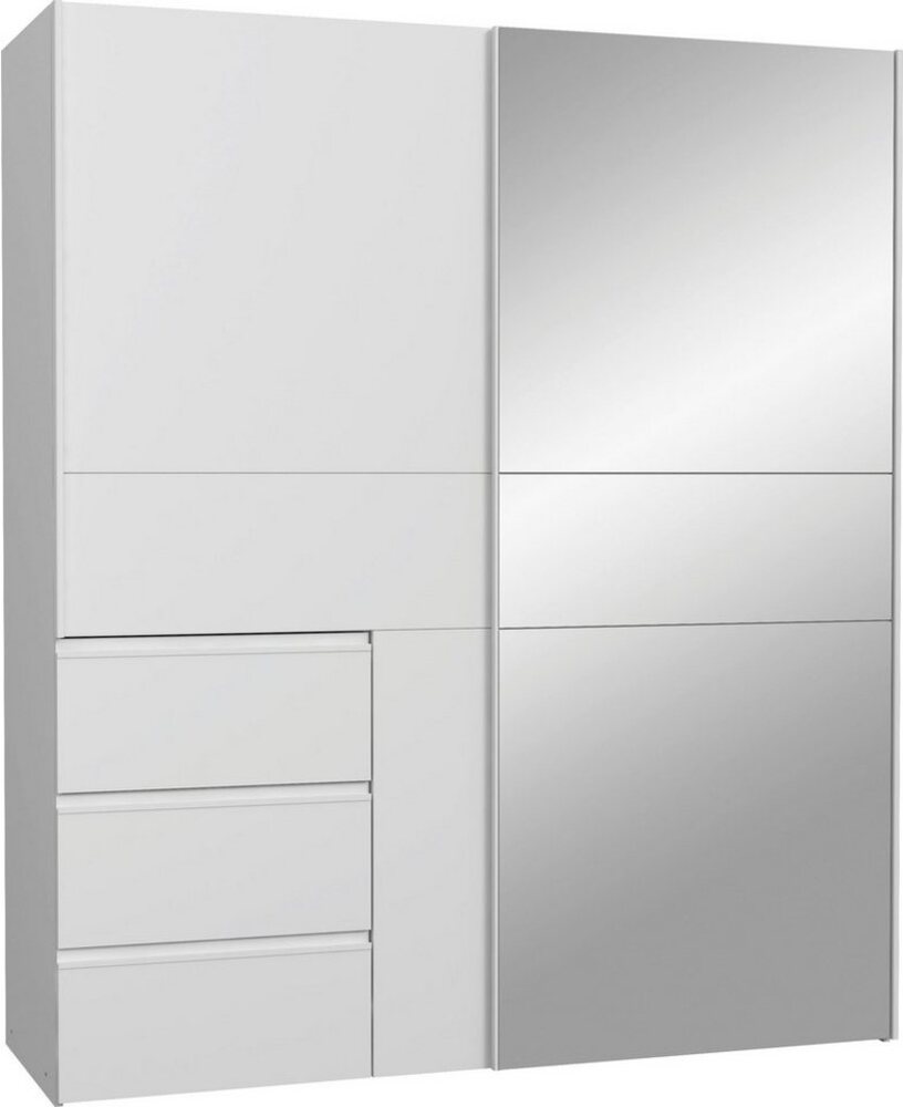 'Winn' Kleiderschrank mit Spiegel, weiß, 170 cm Bild 1