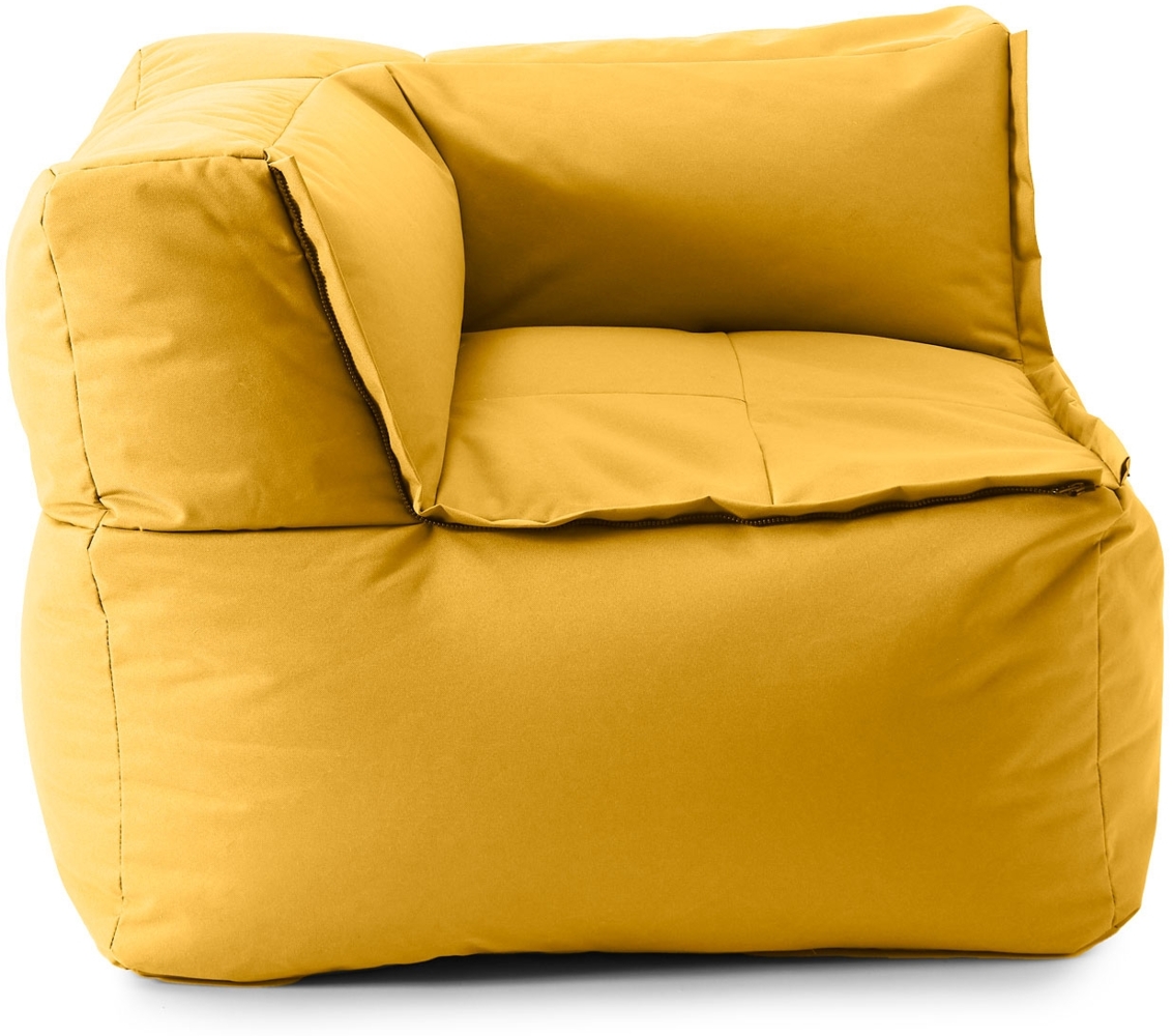 Lumaland Sitzsack-Sofa, Polyester, Eckteil, Senfgelb, 70 x 81 x 81 cm Bild 1