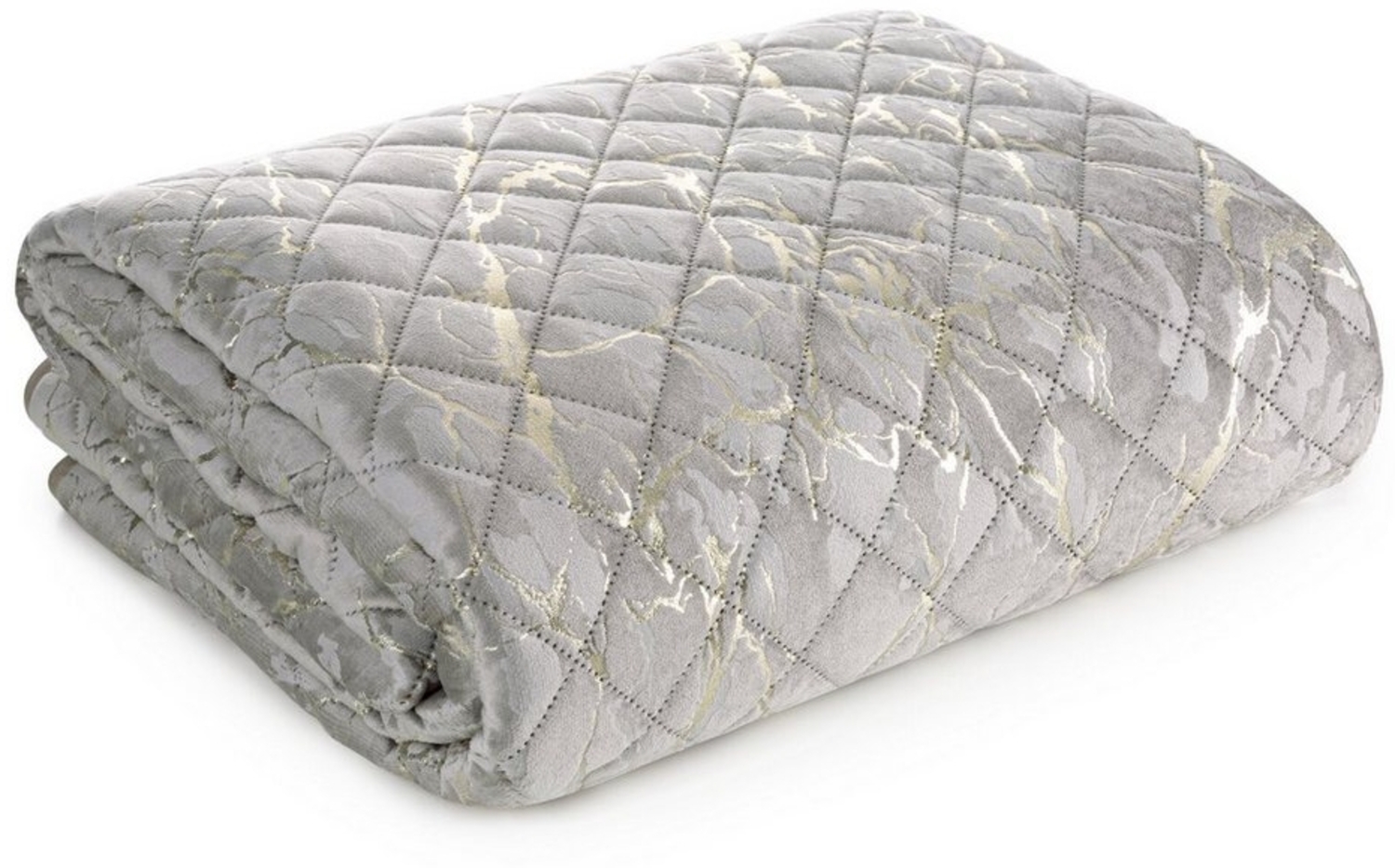 Eurofirany Tagesdecke BLINK4, elegant gesteppte Velours Decke mit glänzendem Muster Bild 1