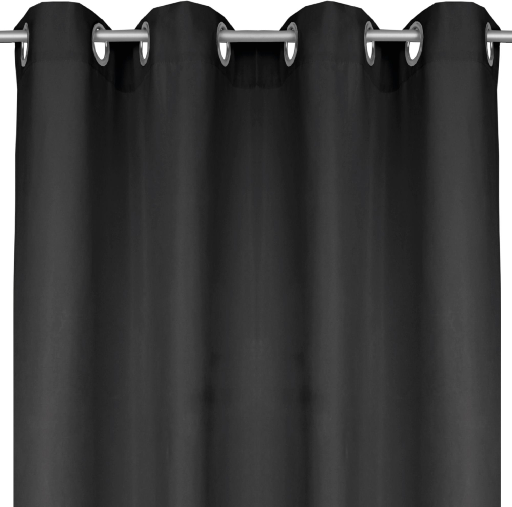 Bestlivings Blickdichte Schwarze Gardine mit Ösen in 140x225 cm ( BxL ), in vielen Größen und Farben Bild 1