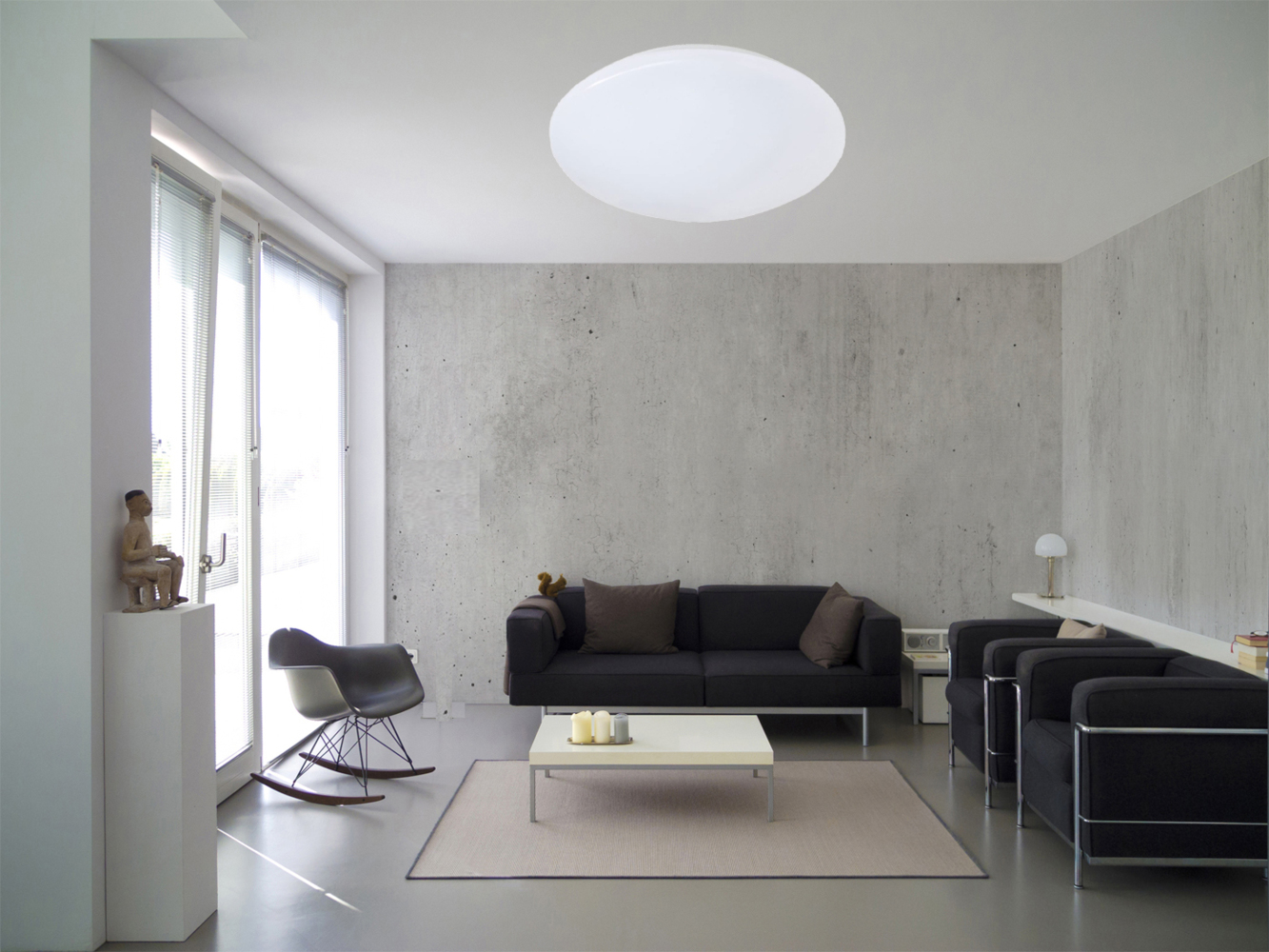 Deckenleuchte, LEDs/230V/15W, 3000K, DELA PUTZ 15W, 1. 500 lm Ø 400, Ausl. 100 Bild 1