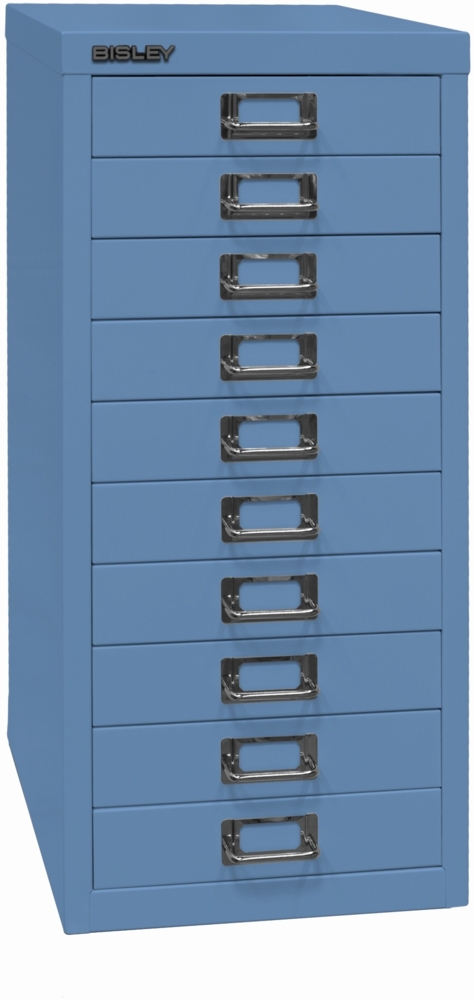 Bisley MultiDrawer™, 29er Serie, DIN A4, 10 Schubladen, Farbe blau Bild 1