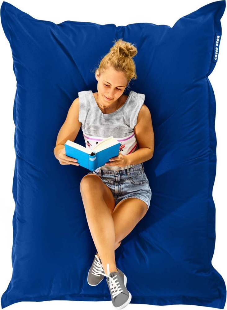 Green Bean® Outdoor Sitzsack, waschbar & wetterfest, Polyester-PVC-Stoff, Blau, 120x160 cm, 270 Liter Bild 1