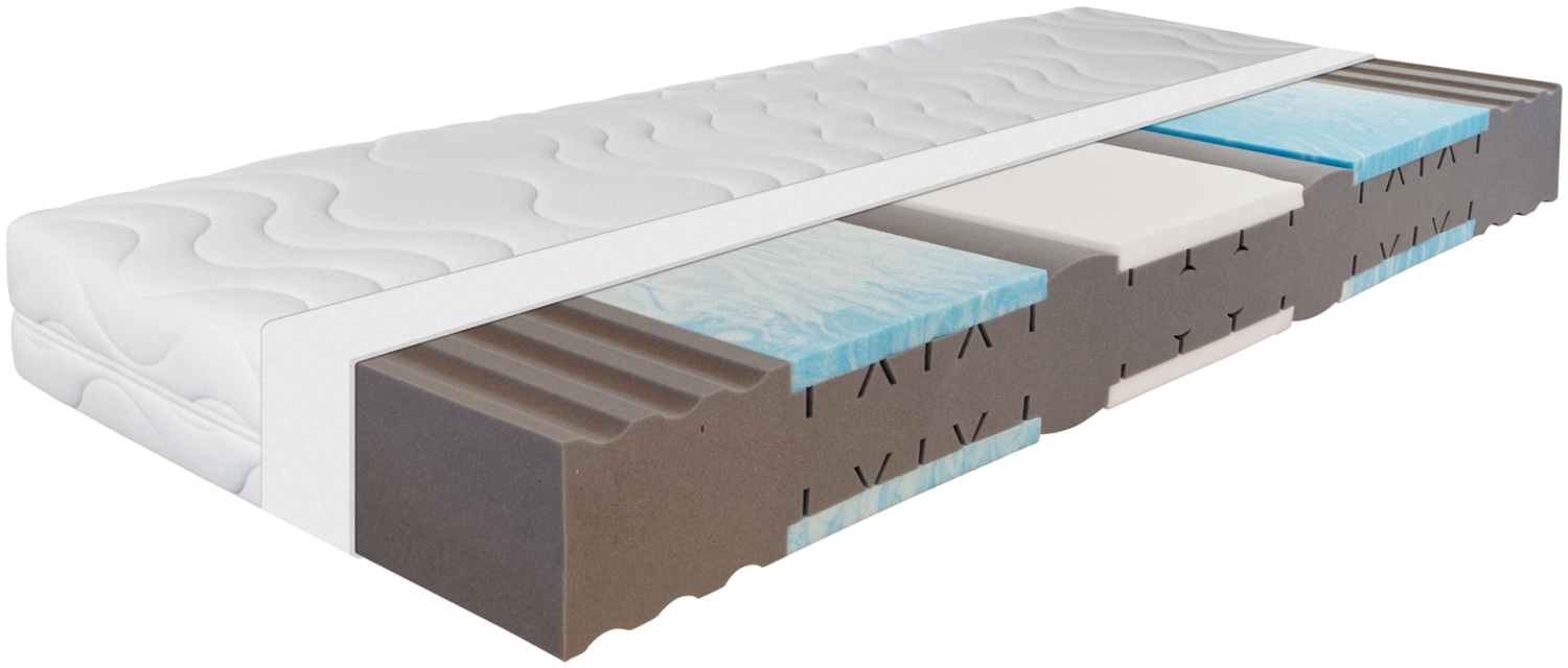 Ortho Dynamic Matratze 100x200 Höhe 19cm, 7-Zonen Gel Matratze H3&H4, Öko-Tex zertifiziert, Made in Germany Bild 1