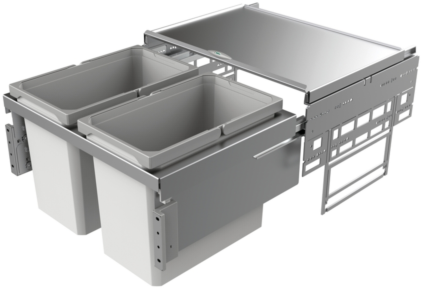 Abfallsorter COX base 360 S/600-2 hellgrau / Schrankbreite 60 cm / Abfalleimer / Abfallsammler / Mülleimer Bild 1