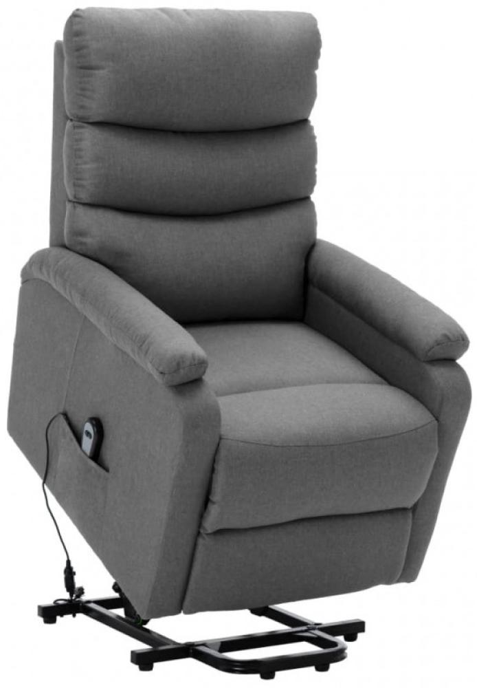 vidaXL Sessel mit Aufstehhilfe Hellgrau Stoff [321236] Bild 1