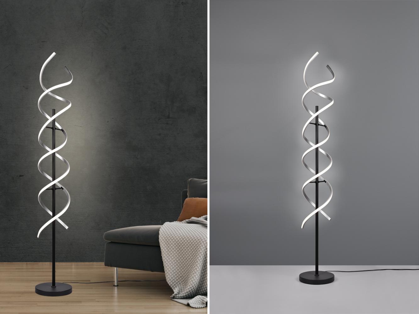 TRIO Leuchten LED Stehlampe Sequence, Dimmfunktion, Farbwechsel, LED fest integriert, Farbwechsler, warmweiß - kaltweiß, Stehleuchte dimmbar, Lichtfarbe einstellbar, Touch-Steuerung, Memory Bild 1