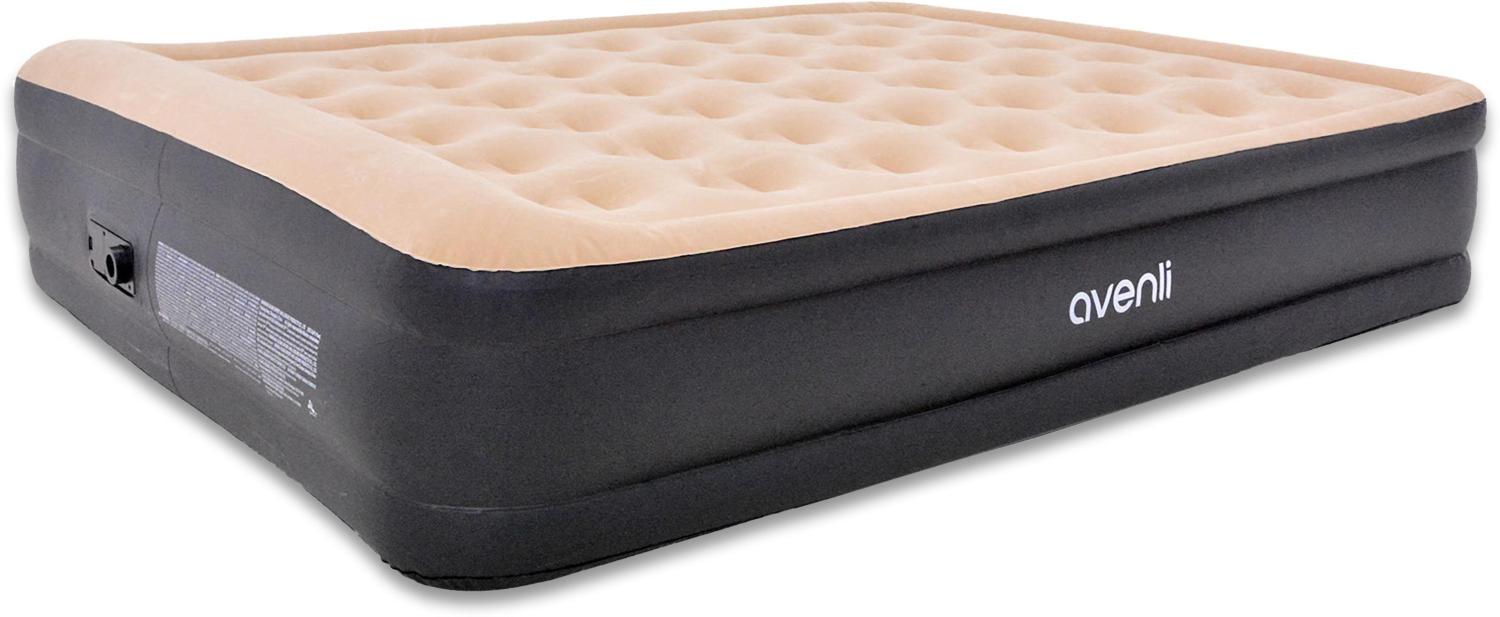 Avenli selbstaufblasendes Luftbett 203 x 157 x 47 cm mit eingebauter Pumpe Bild 1