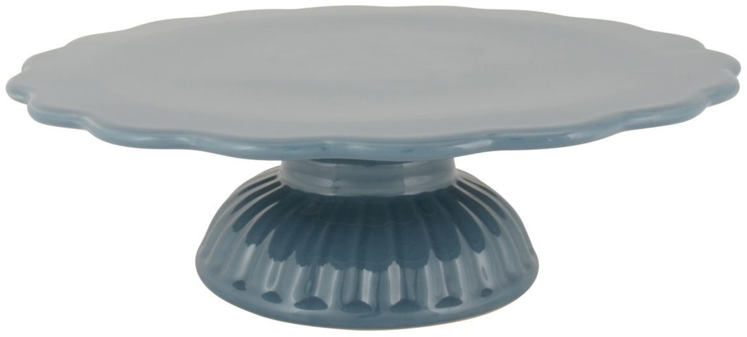 Laursen - Tortenplatte Fuß Mynte Keramik Cornflower Blau 2079-09 Kuchenplatte Bild 1