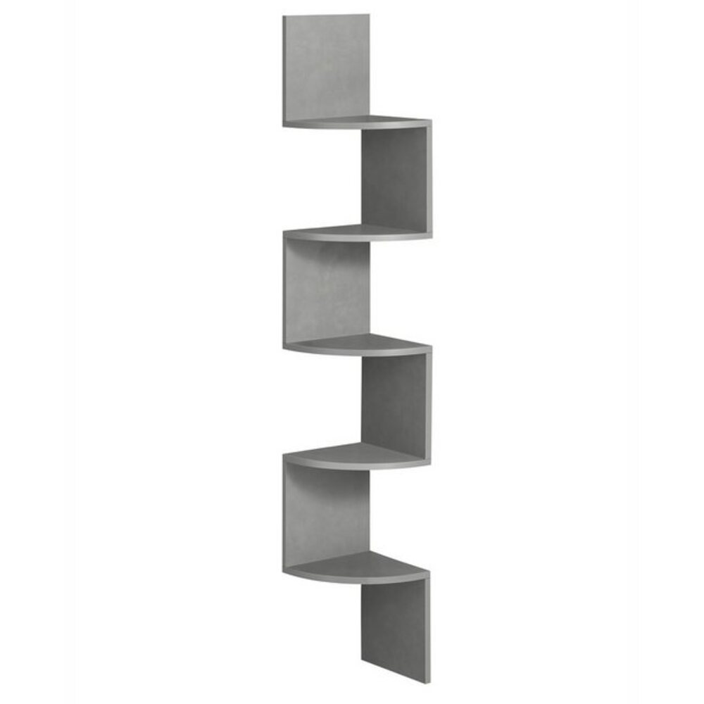 Vasagle Eckregal mit 5 Ebenen, Spanplatte taubengrau, 20 x 20 x 126 cm Bild 1