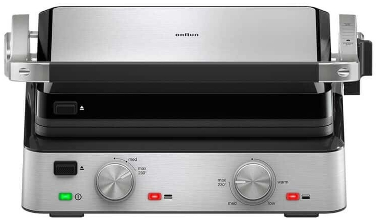 Braun 'CG 7020' Kontaktgrill, Edelstahl silber / Gusseisen schwarz, 2000 Watt, 17,3 x 36,5 x 31,5 cm Bild 1