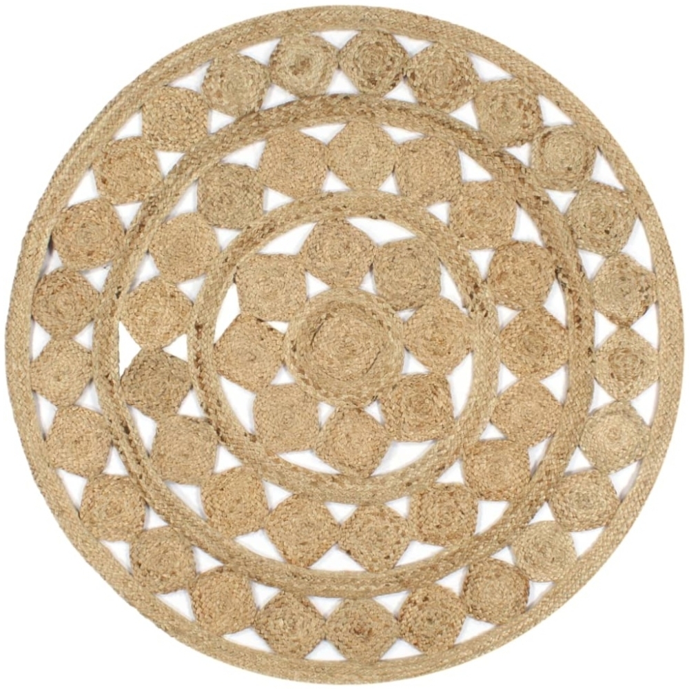 vidaXL Teppich Handgefertigt Jute Geflochten 120 cm [133711] Bild 1